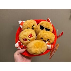 Emotional Support Nuggets Plush Toy Cute Soft Stuffed Chicken Nugget Gift Basket